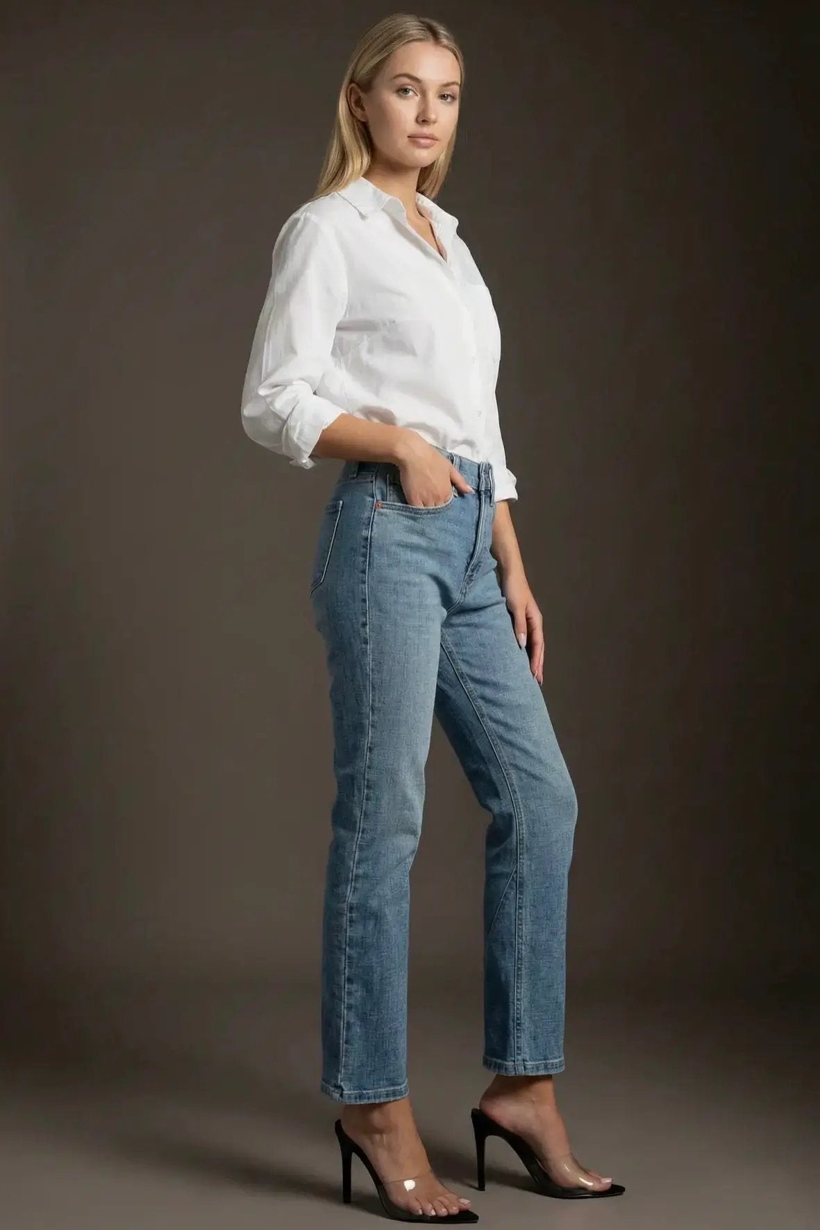 ARTEMIS VINTAGE The Artemis “No Gaps, All Good” High-Rise Tummy Control Straight Jeans - Jeans