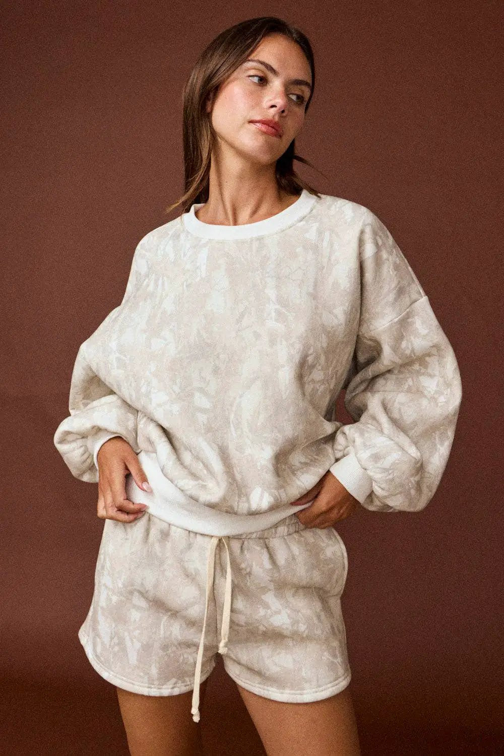 Papermoon The Woodland Camo Crewneck Set: Off White Camo - Outfit Sets