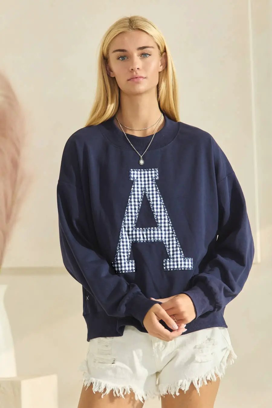 Oddi Oddi - A Patched Gameday Pullover Sweatshirt - Sweatshirts Game Day Sweatshirt