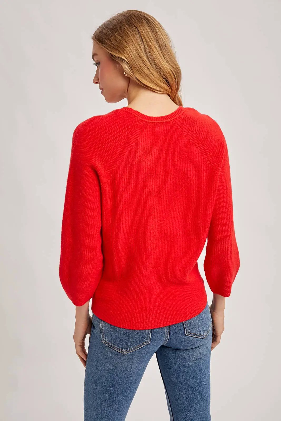 Bluivy The Scarlet Everyday Ease V-Neck Knit Sweater - Sweaters