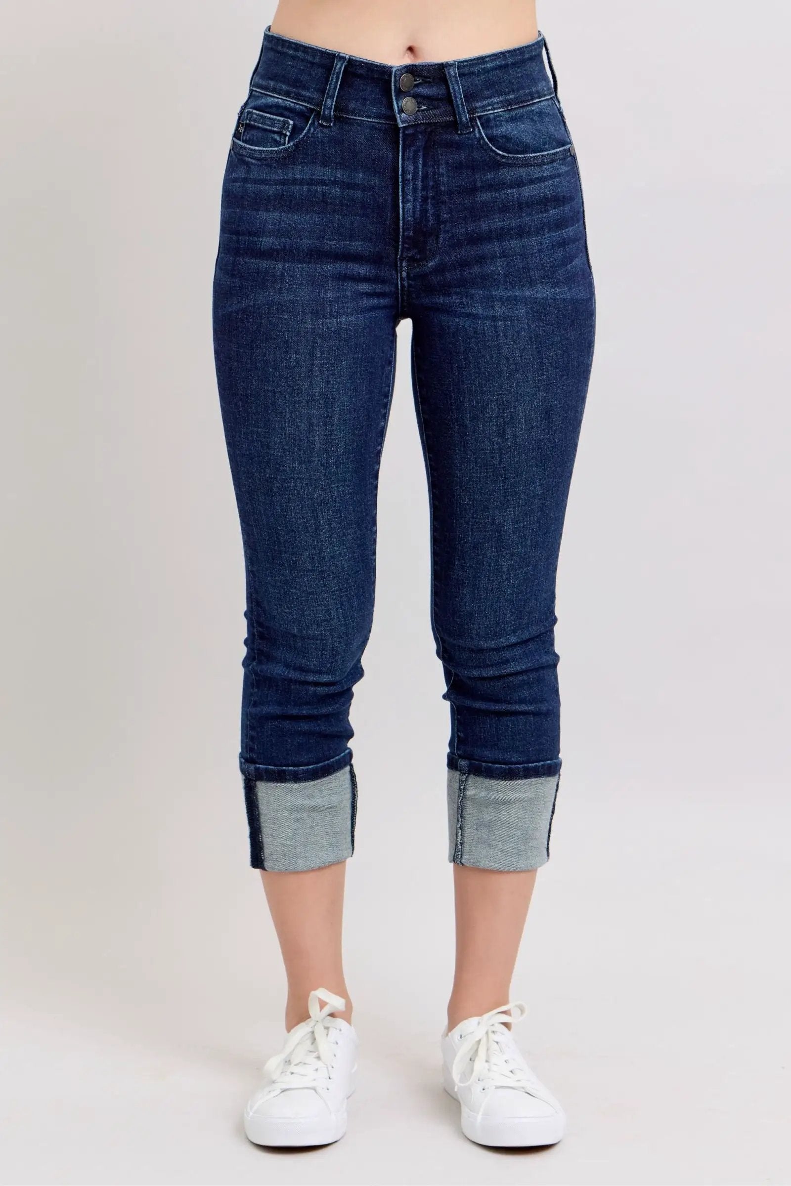 Judy Blue Judy Blue High Waist Double Waistband Capri - Jeans Judy Blue High Waist Capri