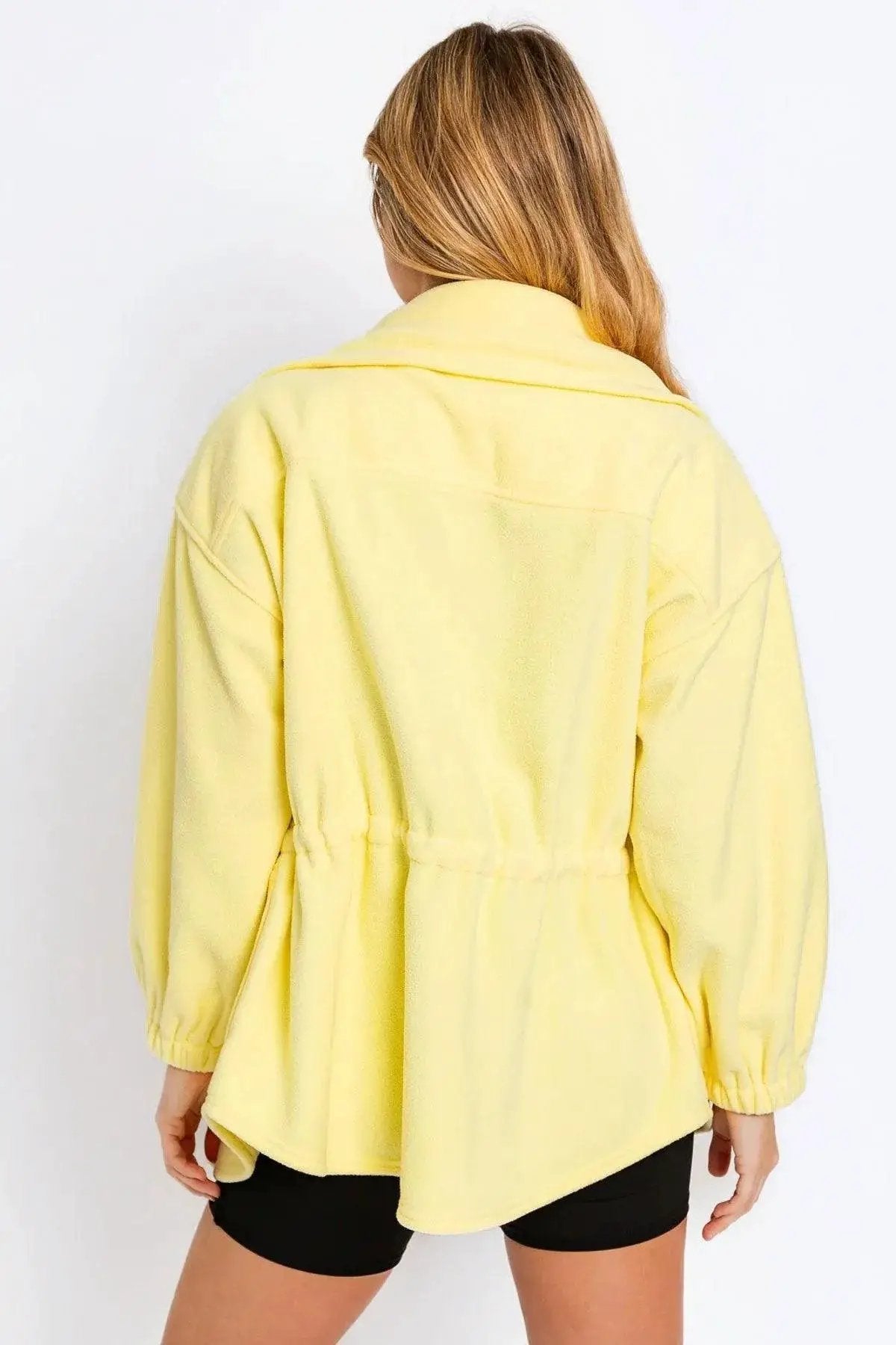 Le Lis Lemon Yellow Soft Fleece Jacket - Coats & Jackets