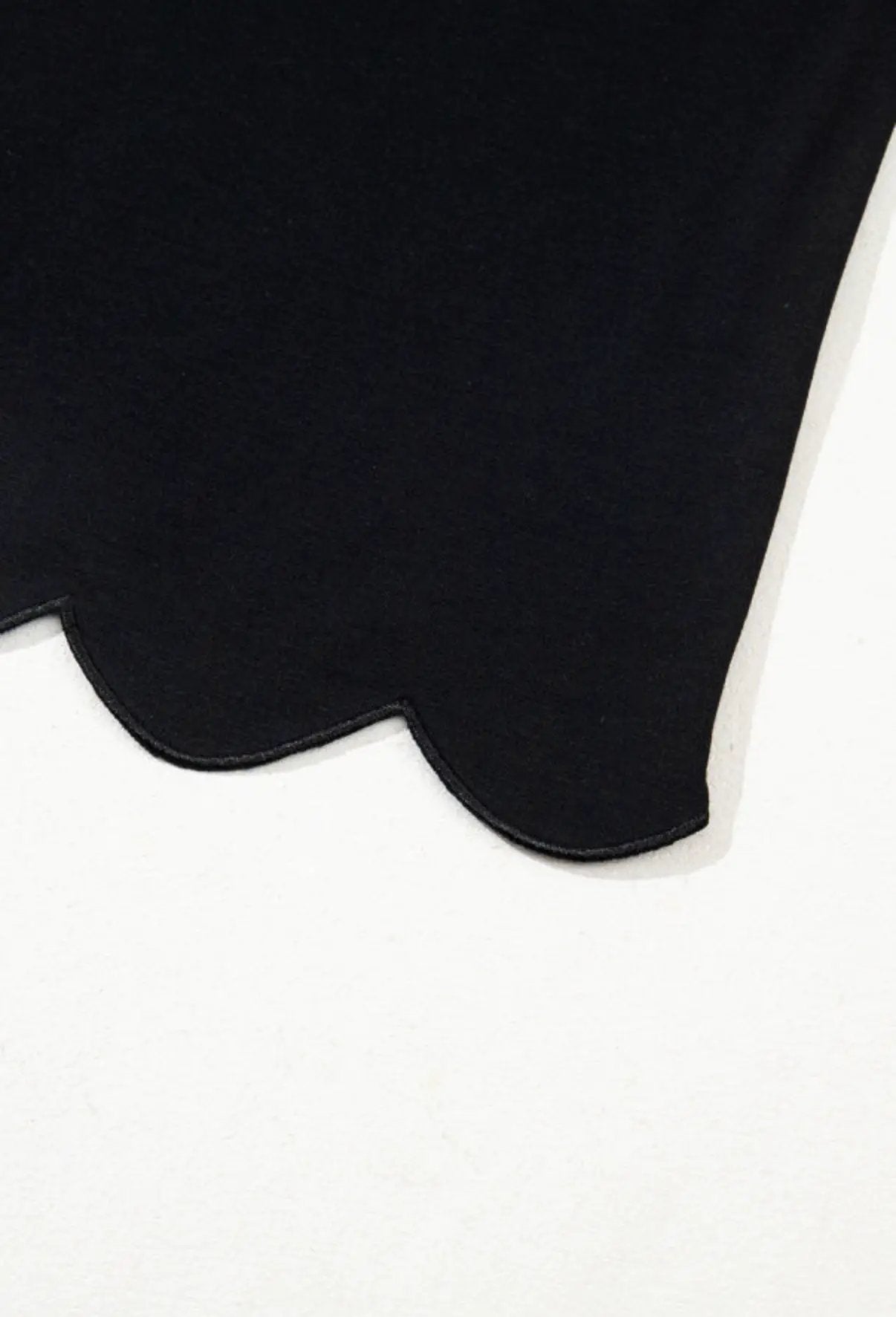 Grateful Threads Boutique Black Color Contrast Collared V-Neck Puff Sleeve Blouse - Blouses Black Color Contrast Collared V Neck Puff Sleeve