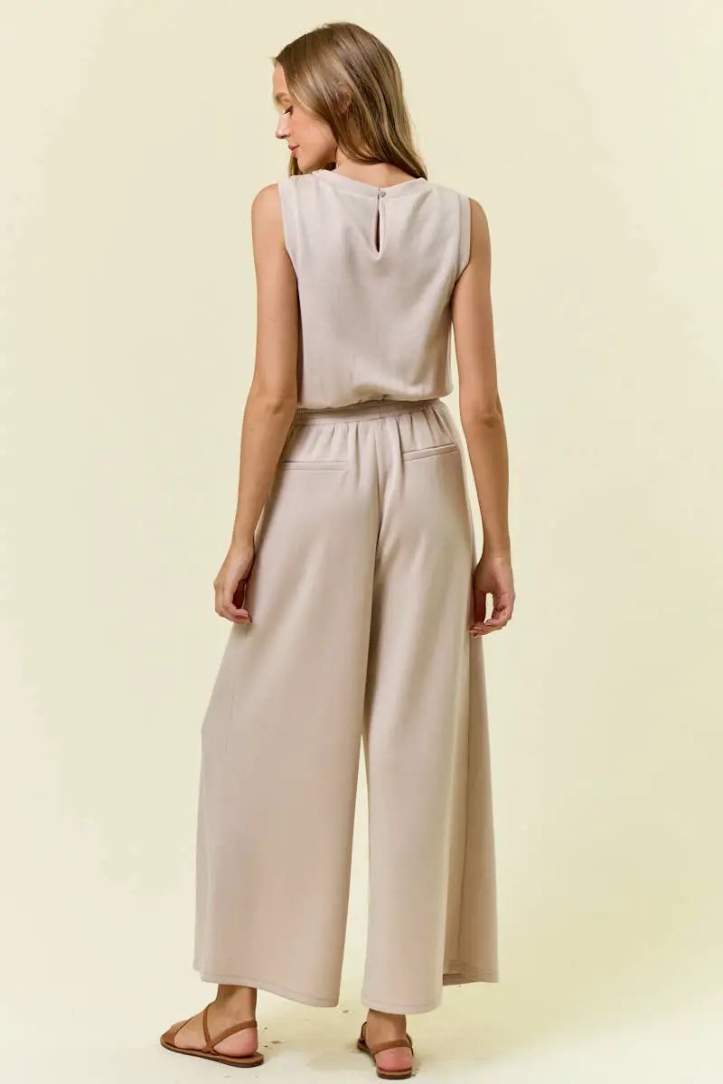 Doe and Rae The Sandstone Ease Culotte Jumpsuit - One-Pieces