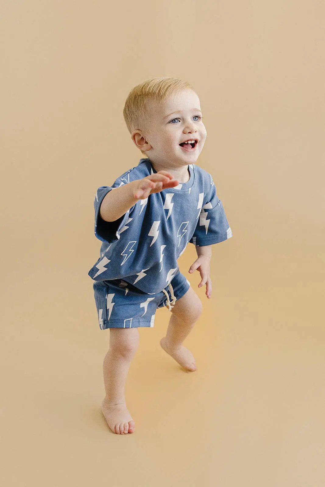 Lucky Panda Kids Blue Bolt Lounge Set - Baby & Children's Outfits