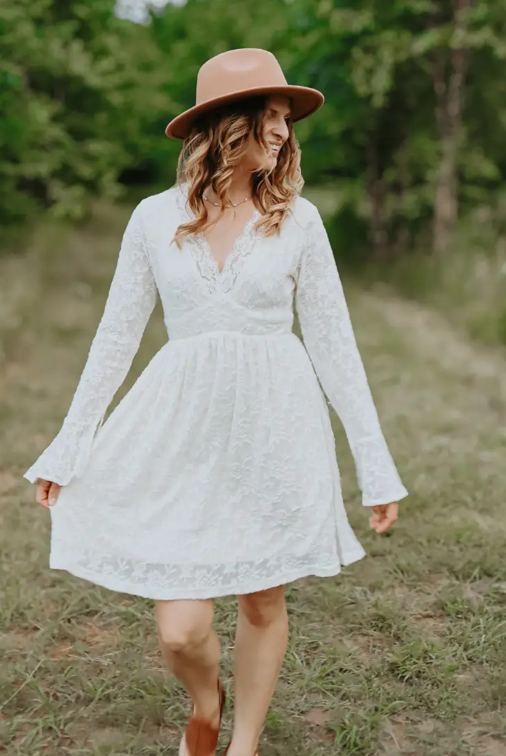 HAHA MAMA Clothing Ivory Lace Mommy & Me Dress - Mommy - Dresses