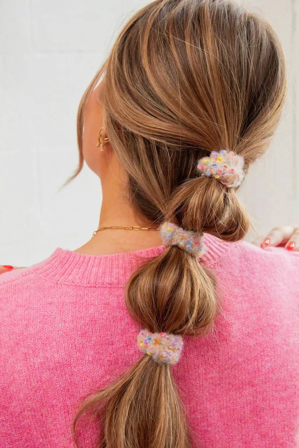 Shop ANDi Pom Pom Hair Tie 3-Pack - Ponytail Holders