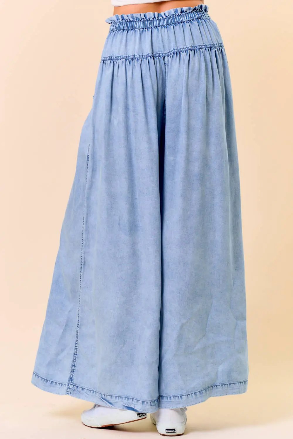 Doe and Rae The Blue Skies TENCEL Wide-Leg Pants - Jeans