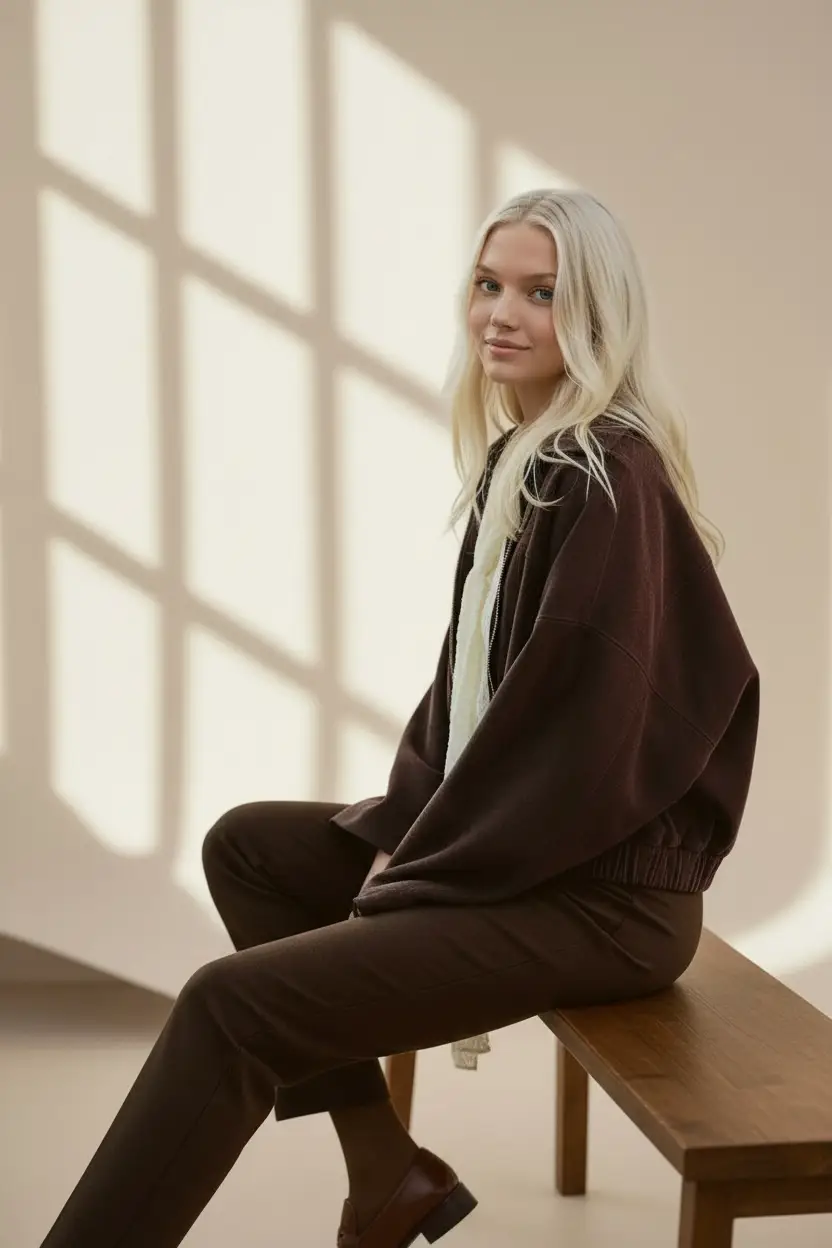 WISTERIA LANE The Maison Suede Batwing Bomber Jacket – Chocolate Brown - Coats & Jackets