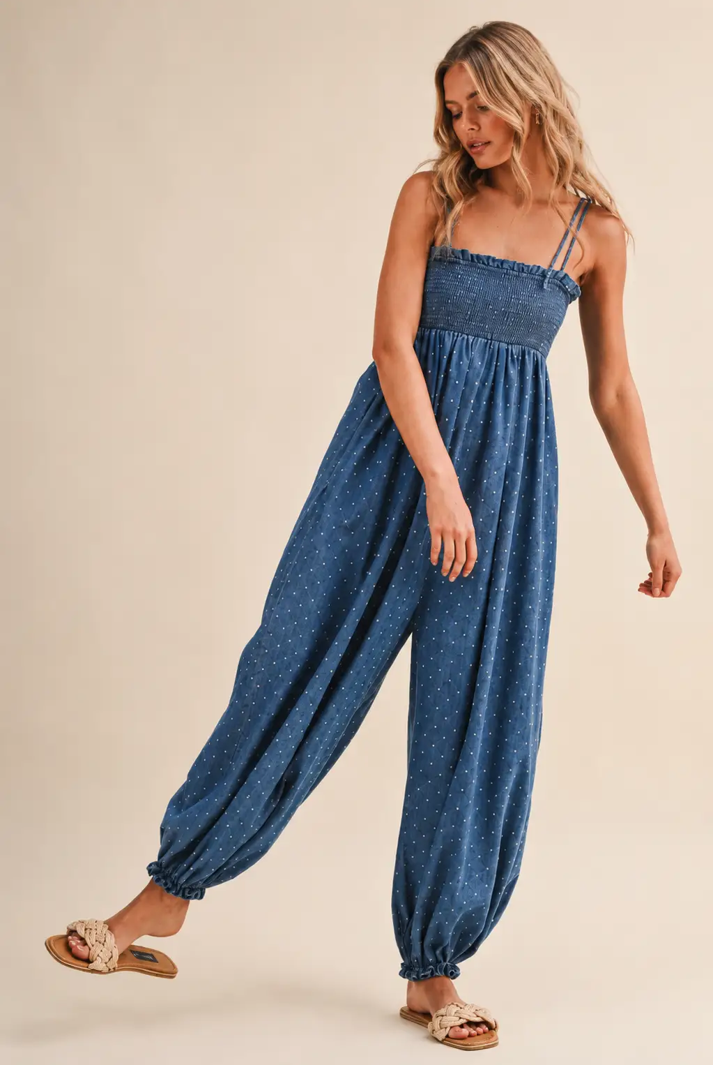 Klesis The Easygoing Charm Polka Dot Jumpsuit - One-Pieces