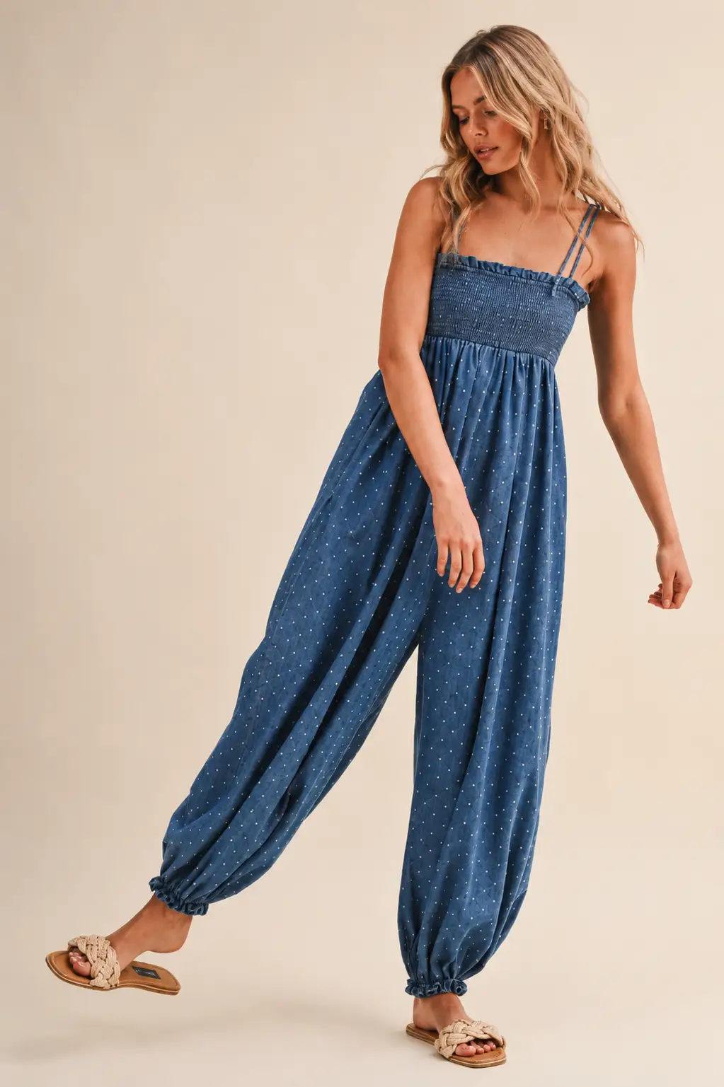 Klesis The Easygoing Charm Polka Dot Jumpsuit - One-Pieces
