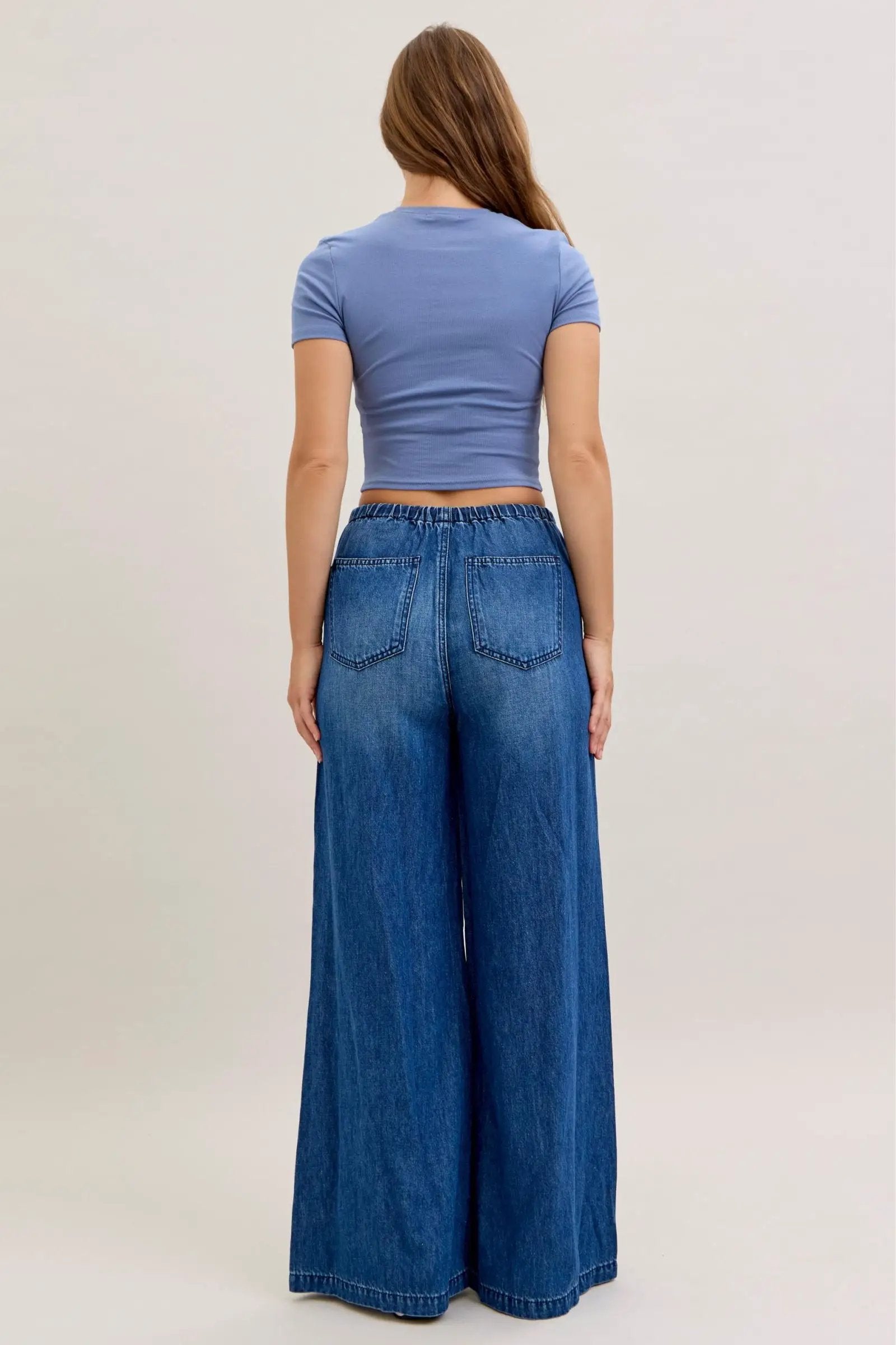 Judy Blue The Easy Breezy High Waist Featherweight Palazzo Pants - Jeans
