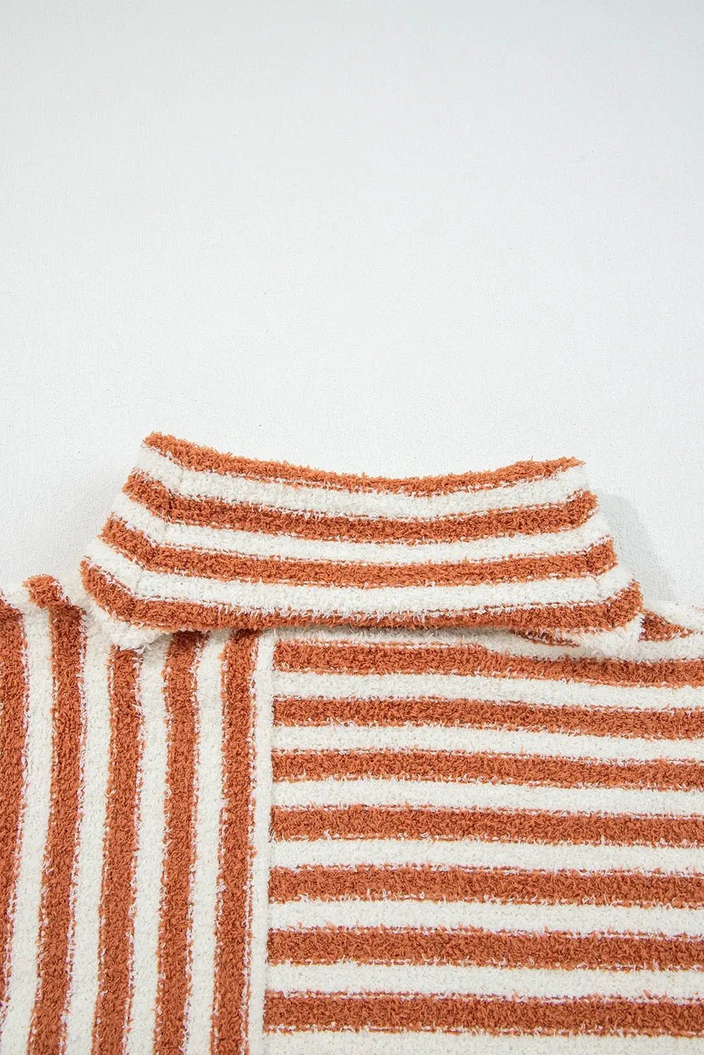 Grateful Threads Boutique Pumpkin Stripe Cowl Neck Sweater - Sweaters Orange Stripe Cowl Neck Drop Shoulder Sweater