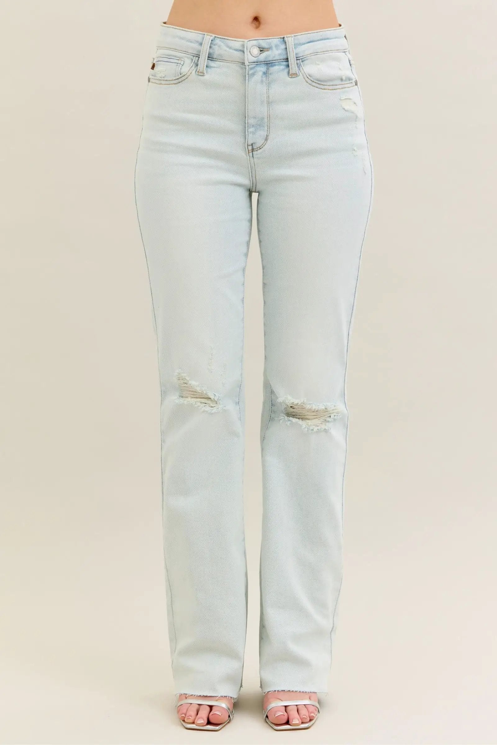 Judy Blue Judy Blue Mid Rise Destroy & Fray Bootcut - Jeans Judy Blue Mid Rise Destroy & Fray Bootcut