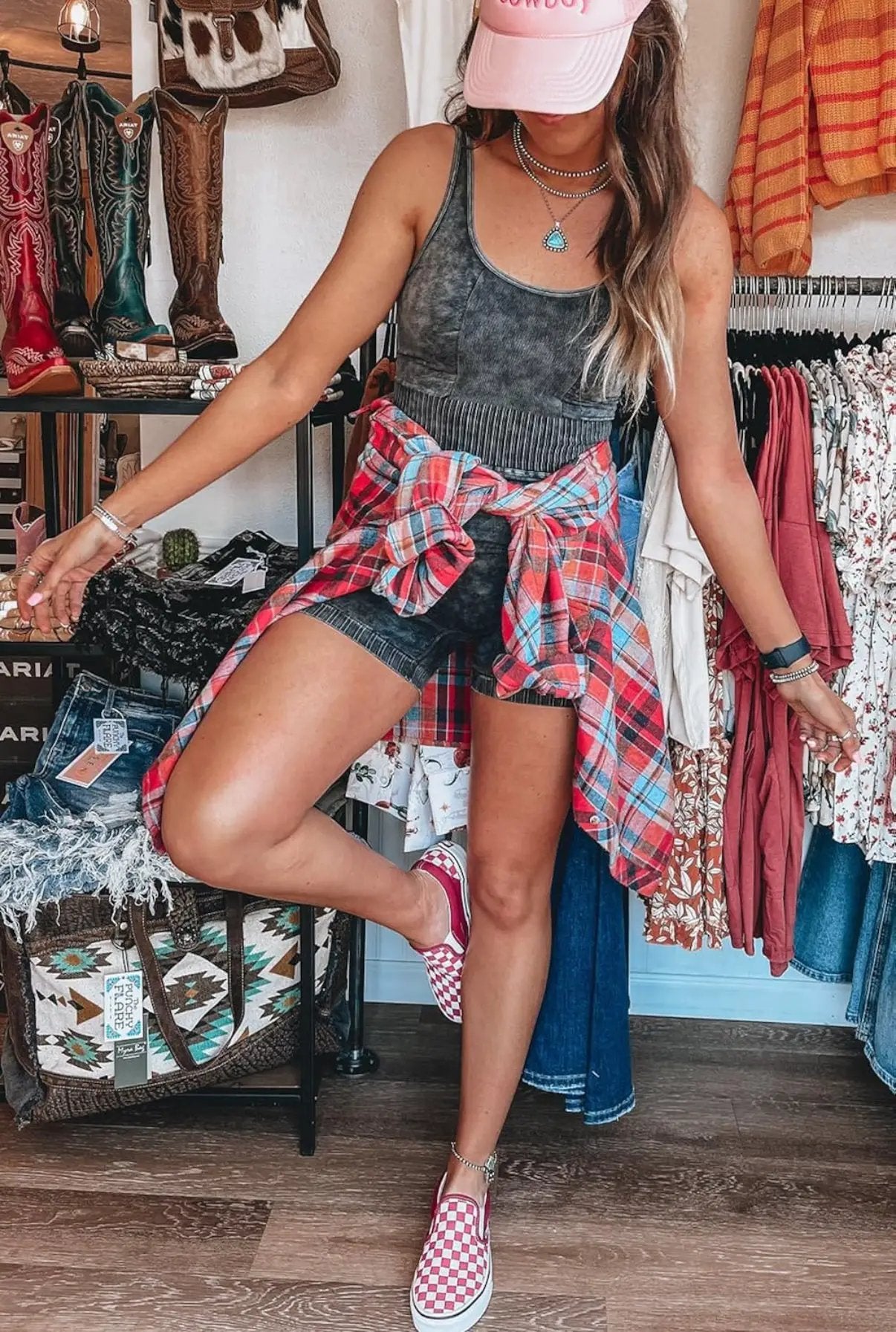 Grateful Threads Boutique Pumpkin Patch Plaid Oversized Flannel - Shirts
