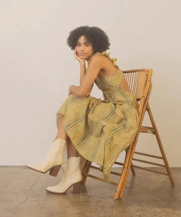 Oasis Society The Harmony Western Bootie - Boots cream western ankle boot