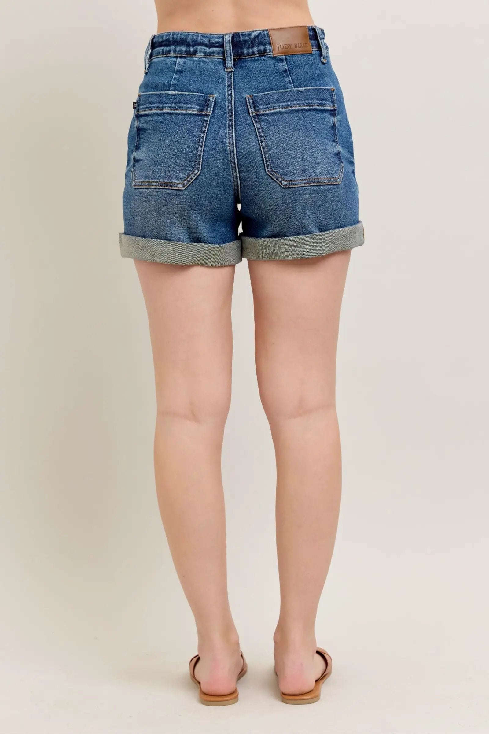 Judy Blue The High Waist Cuff Jogger Shorts - Shorts Judy Blue High Waisted Cuff Jogger Shorts