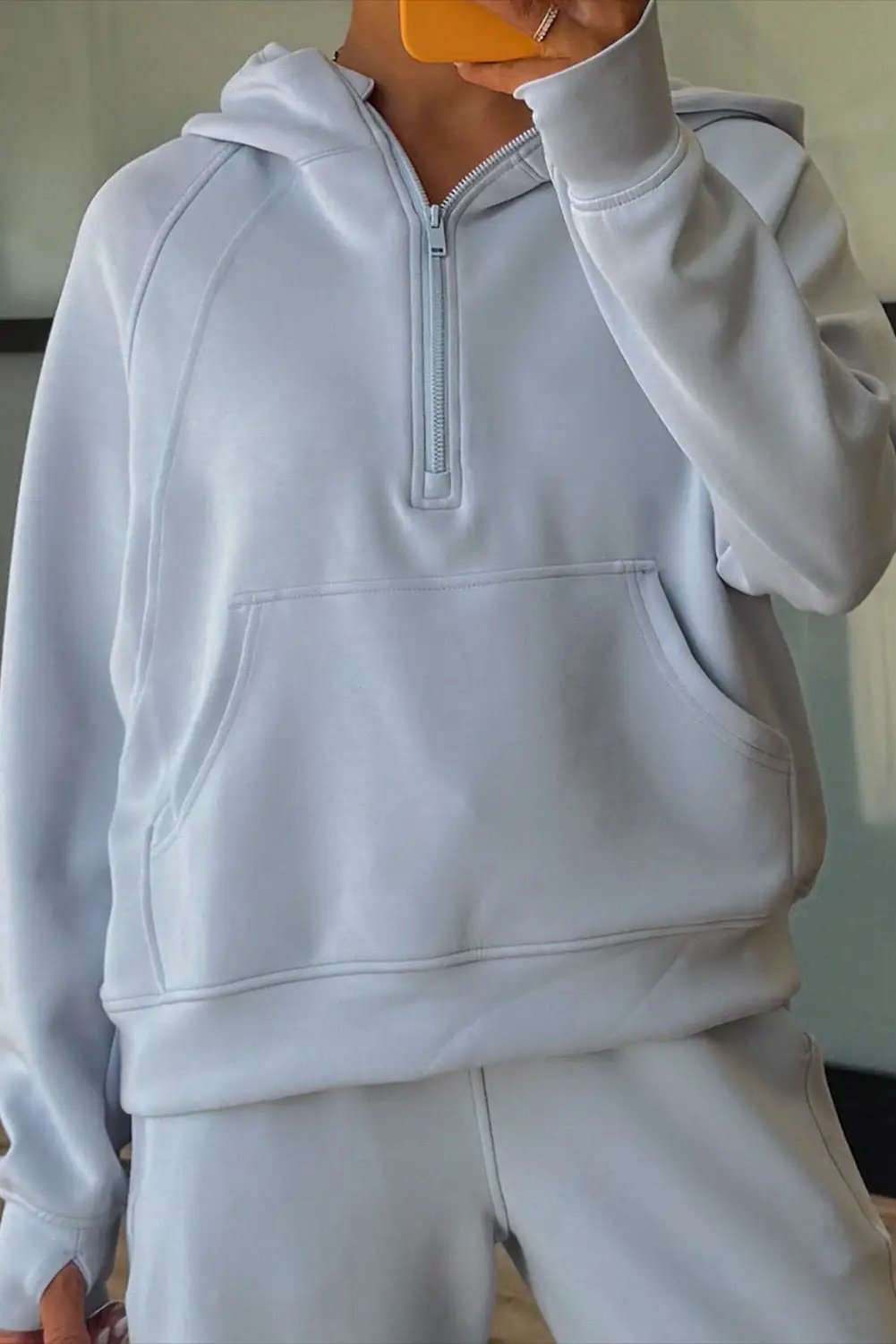 Grateful Threads Boutique Modal Luxe Half Zip Hoodie & Pants Set - Outfit Sets