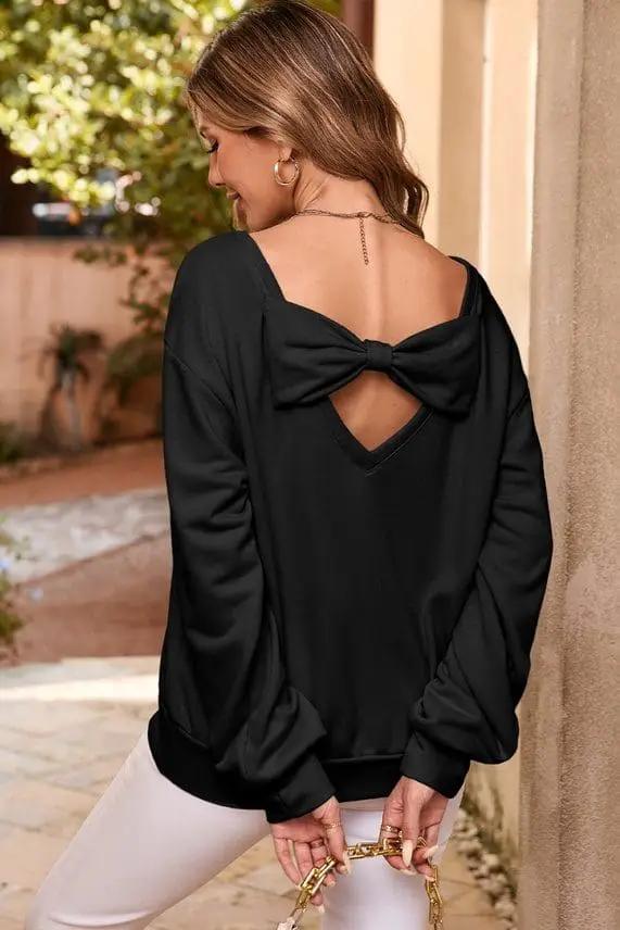 Grateful Threads Boutique Bowknot Sweatshirt - Sweatshirts