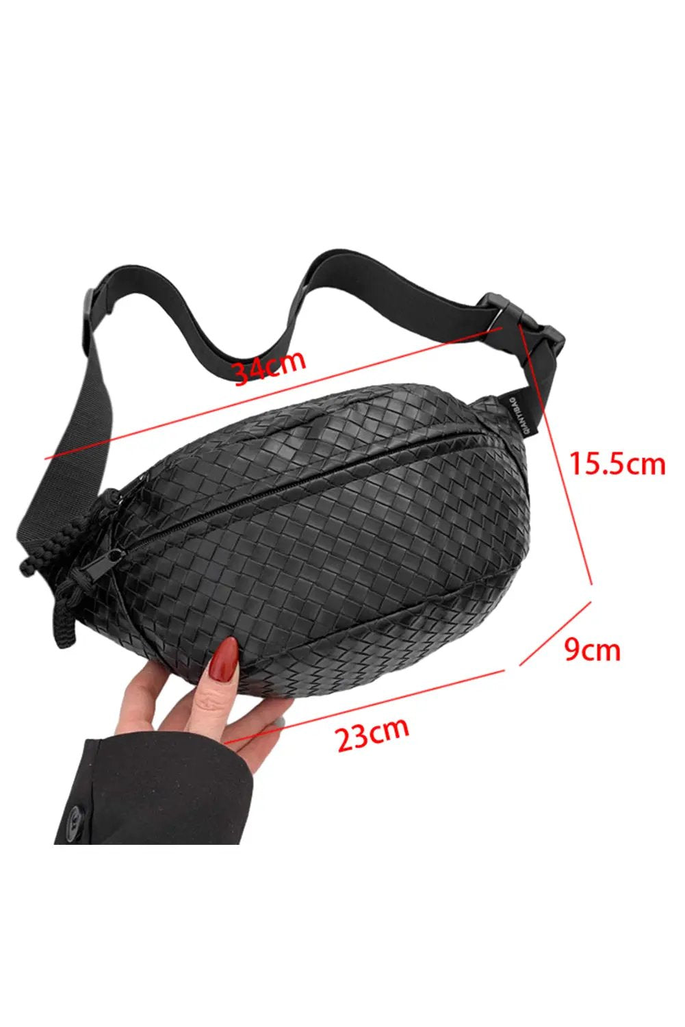 Grateful Threads Boutique Black Woven Style Leather Crossbody Bag - Handbags, Wallets & Cases