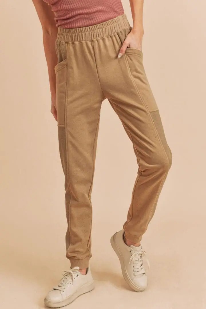 AEMI + CO Bree Khaki Jogger - Joggers