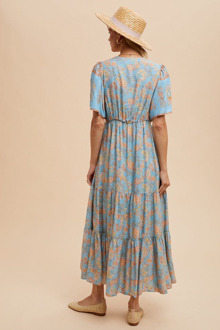 In Loom Border Print Midi Dress - Dresses
