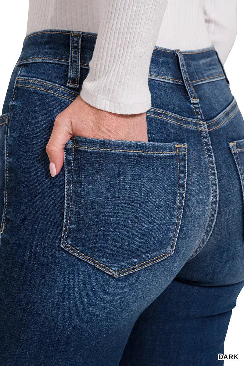 Zenana The Everyday Essential High Rise Jeggings: Dark - Jeans
