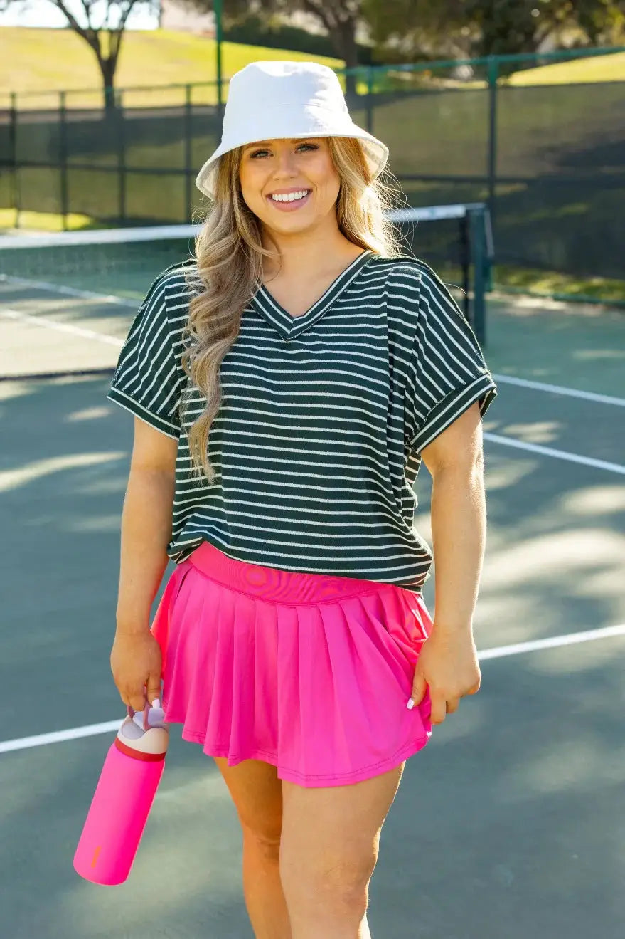 Grace & Emma The Green Lucy Stripe Top - Shirts