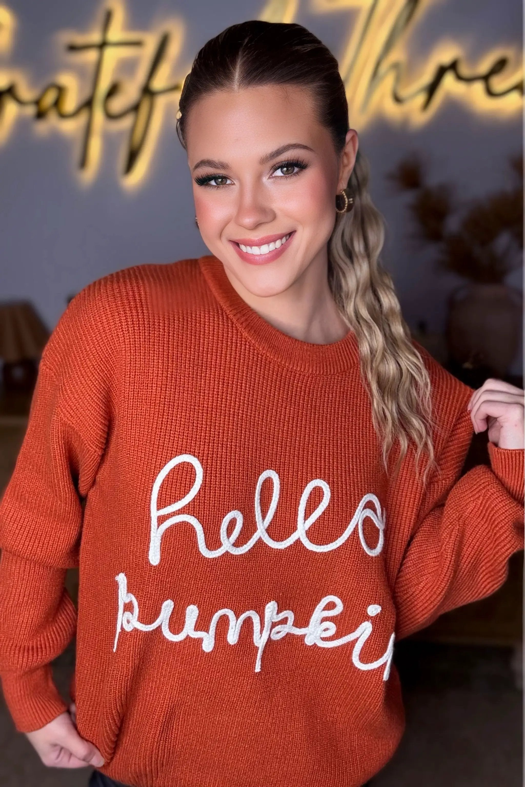 Grateful Threads Boutique Hey There, Pumpkin Sweater - Sweaters