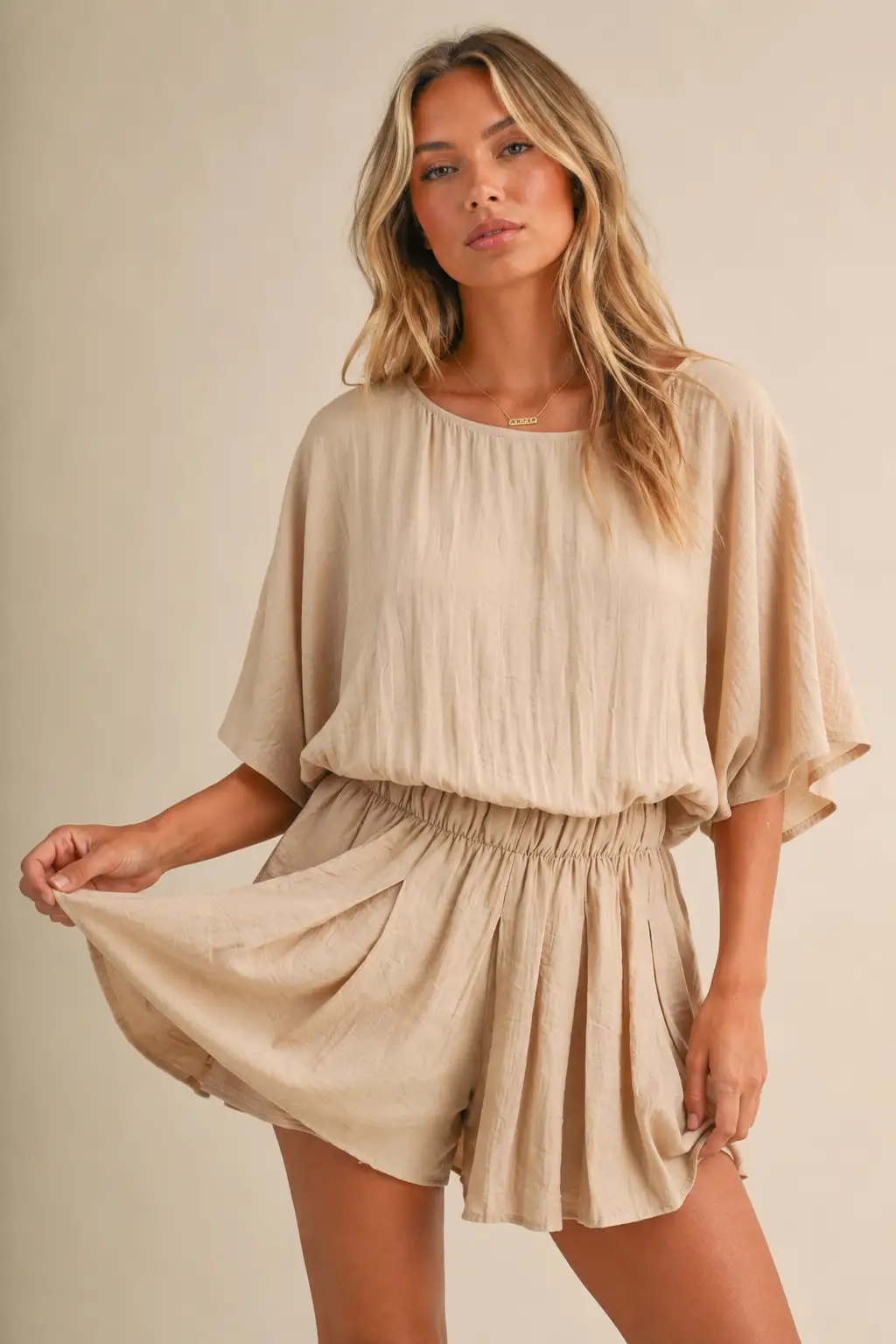 Klesis The Sandstone Breeze Crinkle Flutter Romper - One-Pieces
