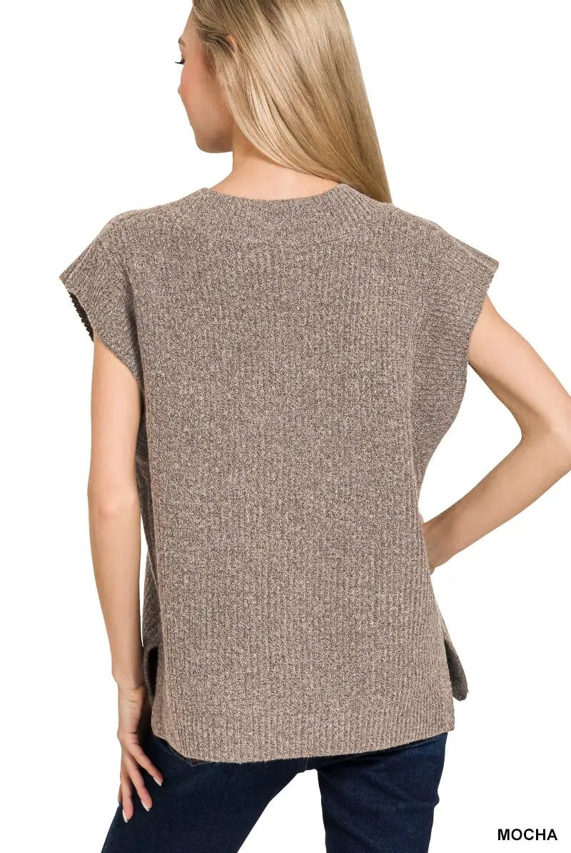 Zenana Zenana V-Neck Sweater Vest - Sweaters Zenana V-Neck Sweater Vest