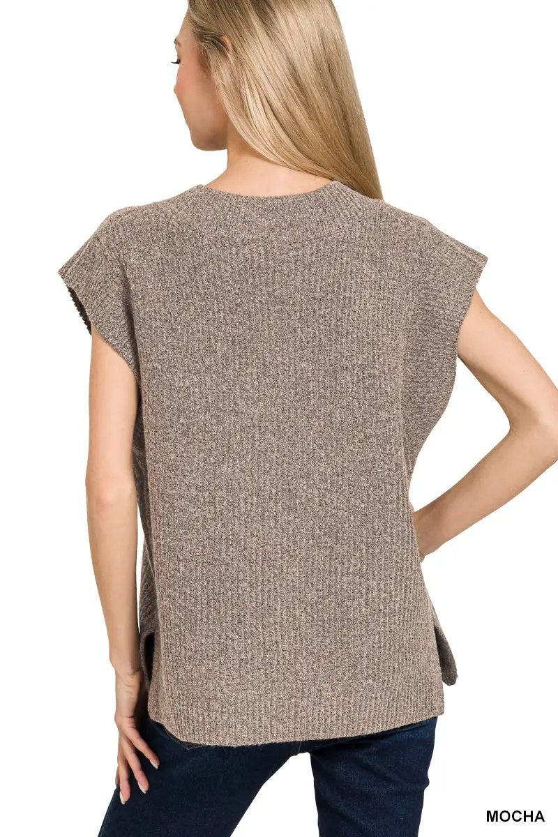 Zenana Zenana V-Neck Sweater Vest - Sweaters Zenana V-Neck Sweater Vest