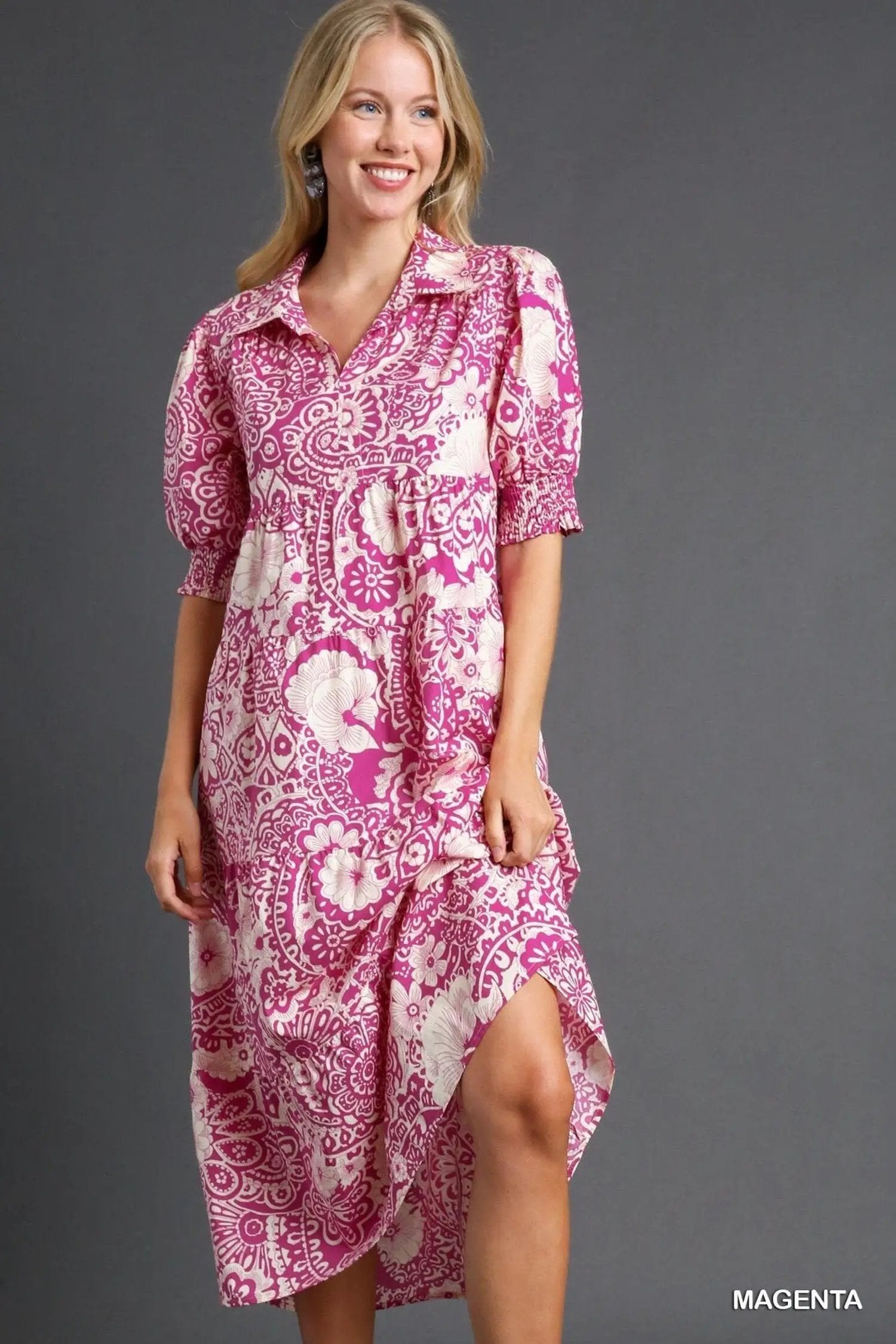 Umgee The Sweet Escape Tiered Midi Dress - Dresses