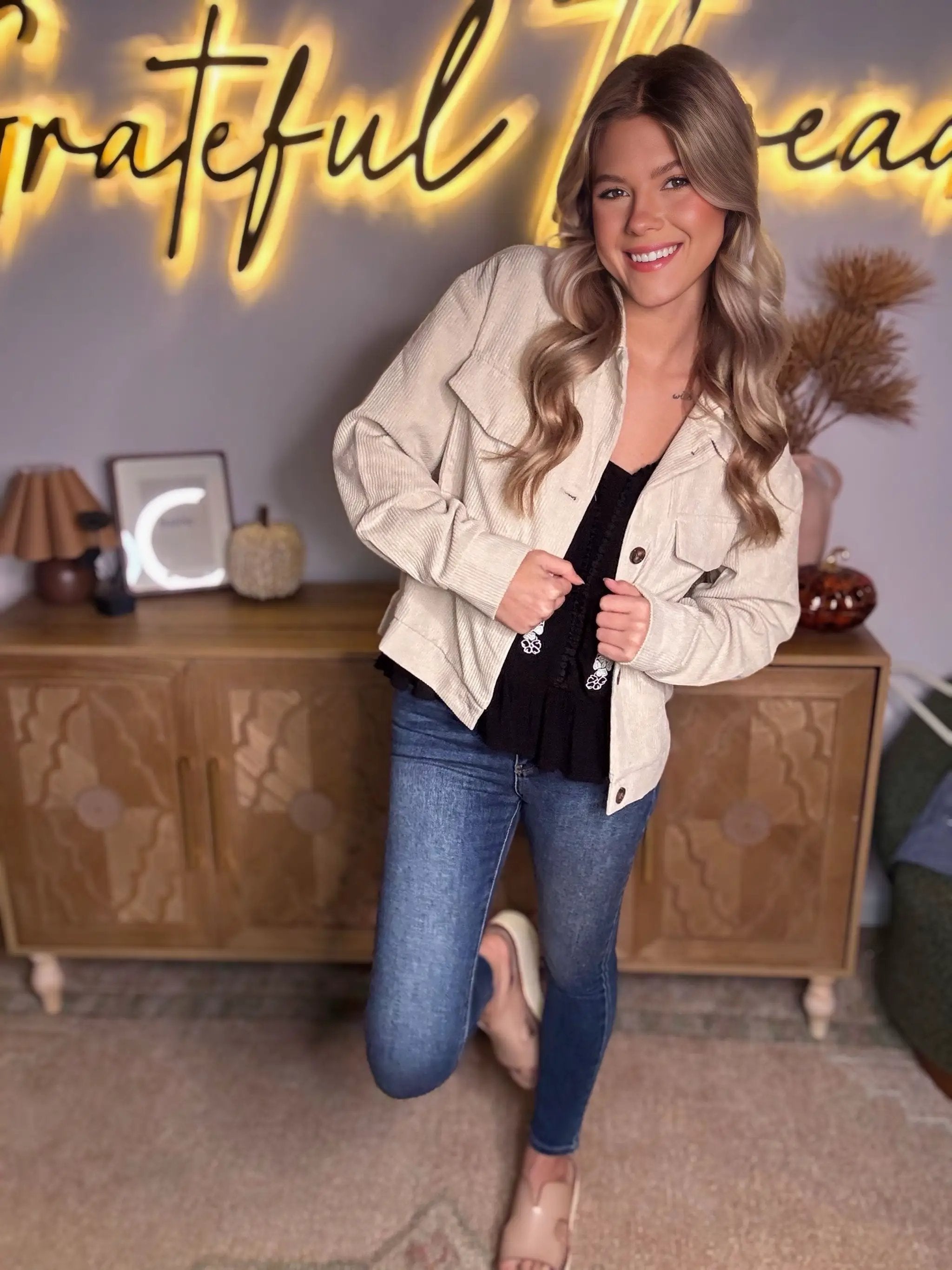 Grateful Threads Boutique Corduroy Shacket - Coats & Jackets