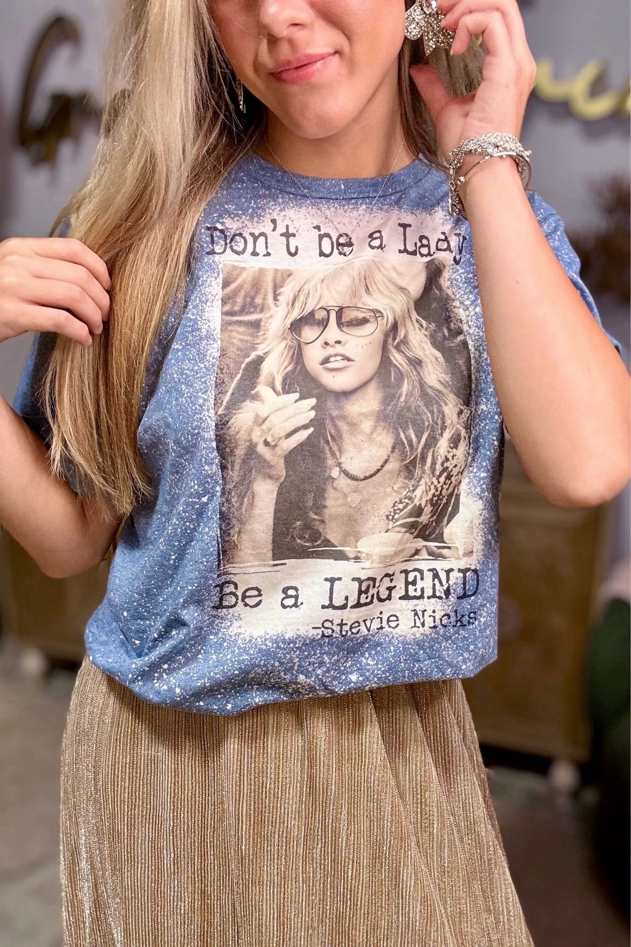 Funk Town Tees Don’t Be A Lady, Be A LEGEND Stevie Nicks Tee - T-Shirts