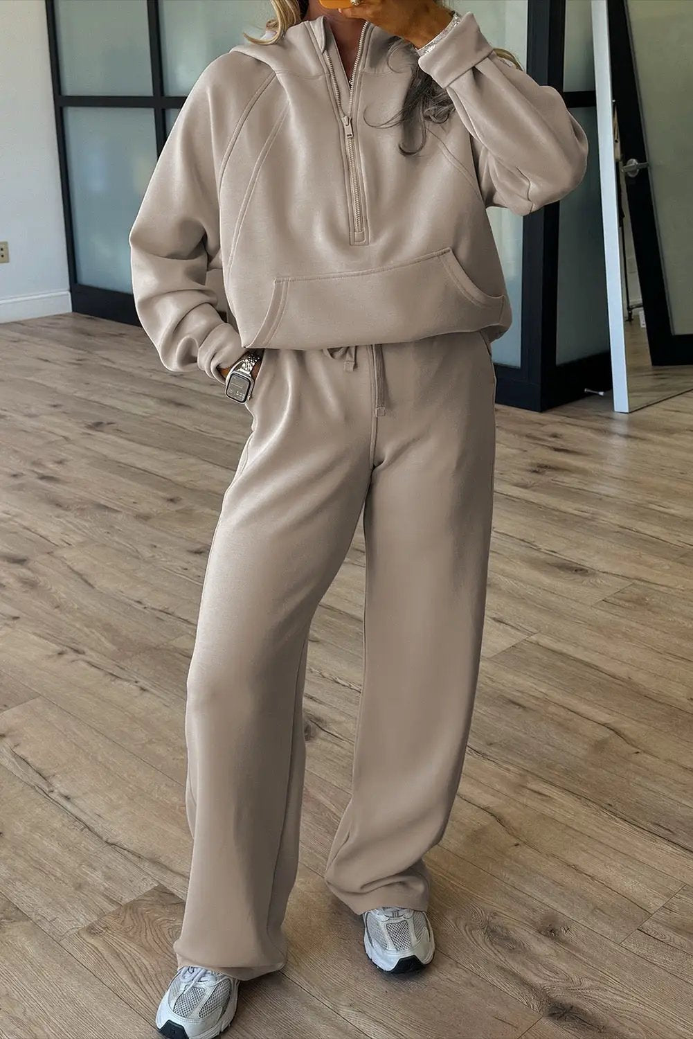Grateful Threads Boutique Modal Luxe Half Zip Hoodie & Pants Set - Outfit Sets
