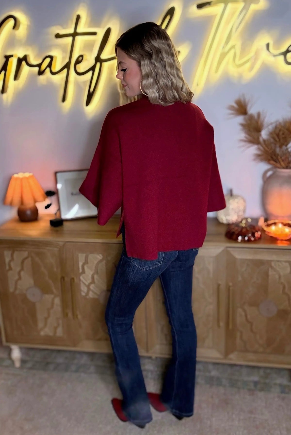 Zenana Viscose Bell Sleeve Sweater - Sweaters Viscose Bell Sleeve Sweater