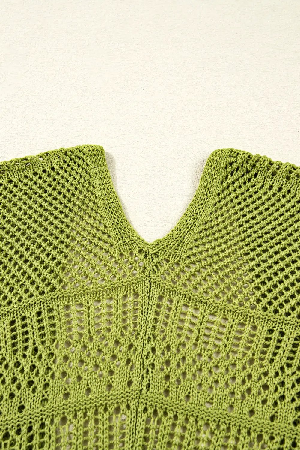Grateful Threads Boutique Olive Breeze Oversize Crochet Knit Open Cardigan – Lightweight Layering Sweater - Cardigans Spinach Green Oversize Crochet Knit Open Cardigan
