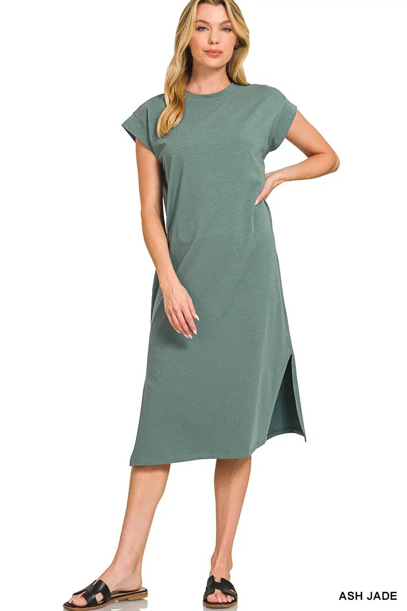 Zenana The Zenana Everyday Effortless Midi Dress - Dresses