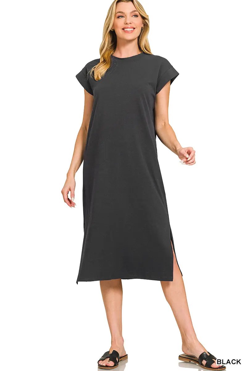 Zenana The Zenana Everyday Effortless Midi Dress - Dresses