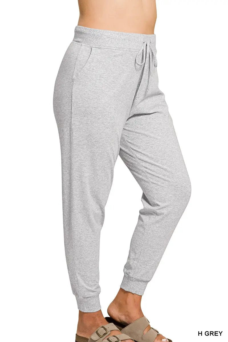 Zenana The Zenana Everyday Essential Plus Size Cotton Joggers - Joggers