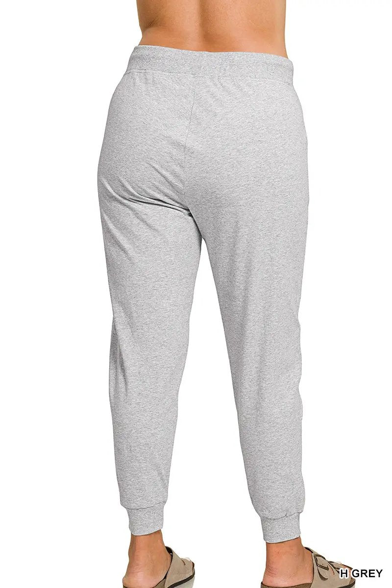 Zenana The Zenana Everyday Essential Plus Size Cotton Joggers - Joggers