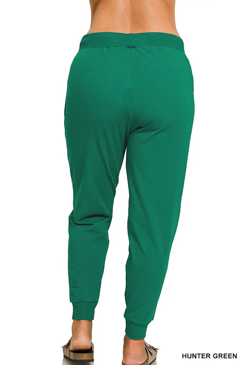 Zenana The Zenana Everyday Essential Plus Size Cotton Joggers - Joggers