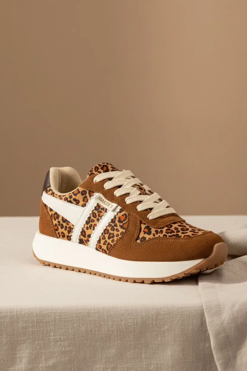 Maker's Shoes The Wild Pace Leopard Retro Sneaker - Sneakers
