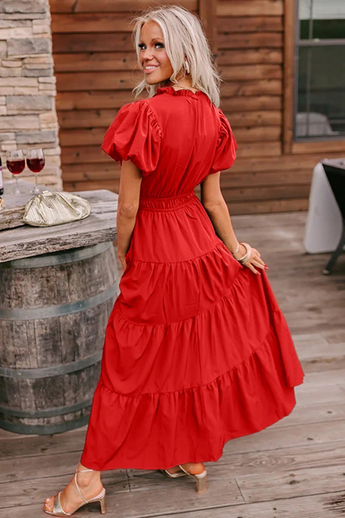 The Raina Maxi Dress - Coral — view 2
