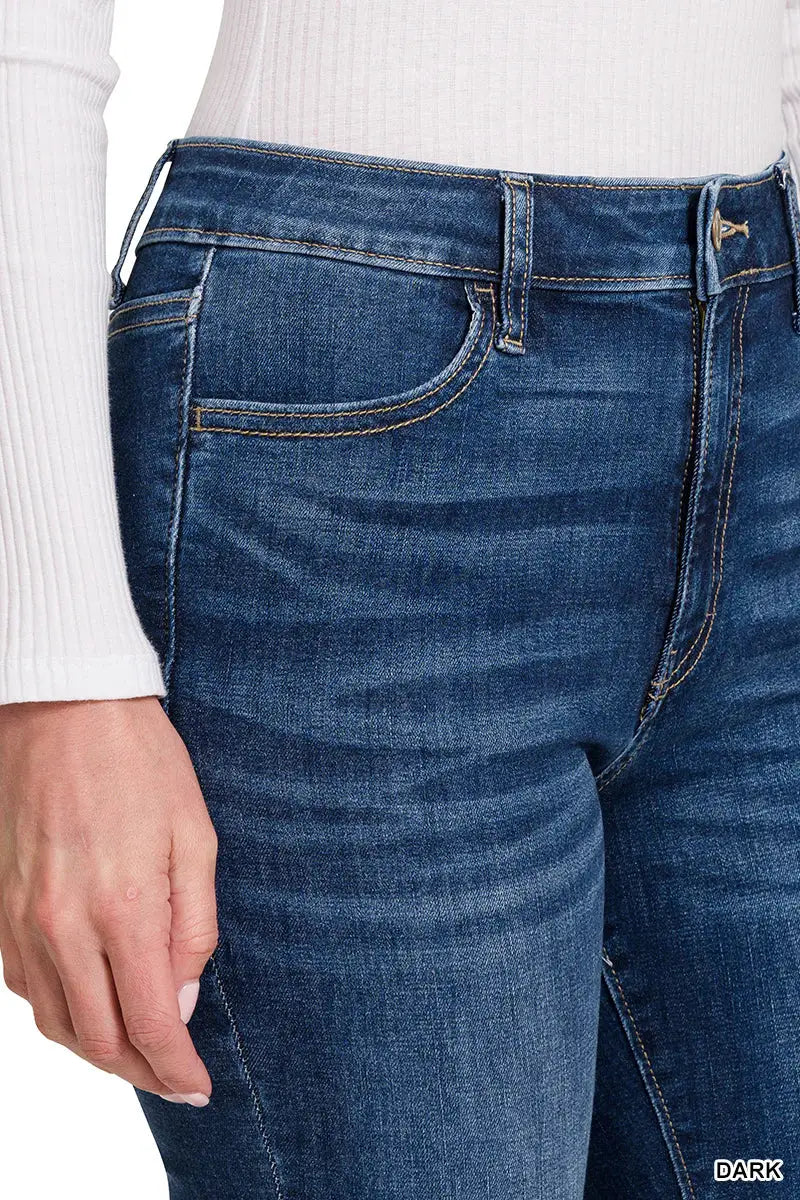 Zenana The Everyday Essential High Rise Jeggings: Dark - Jeans