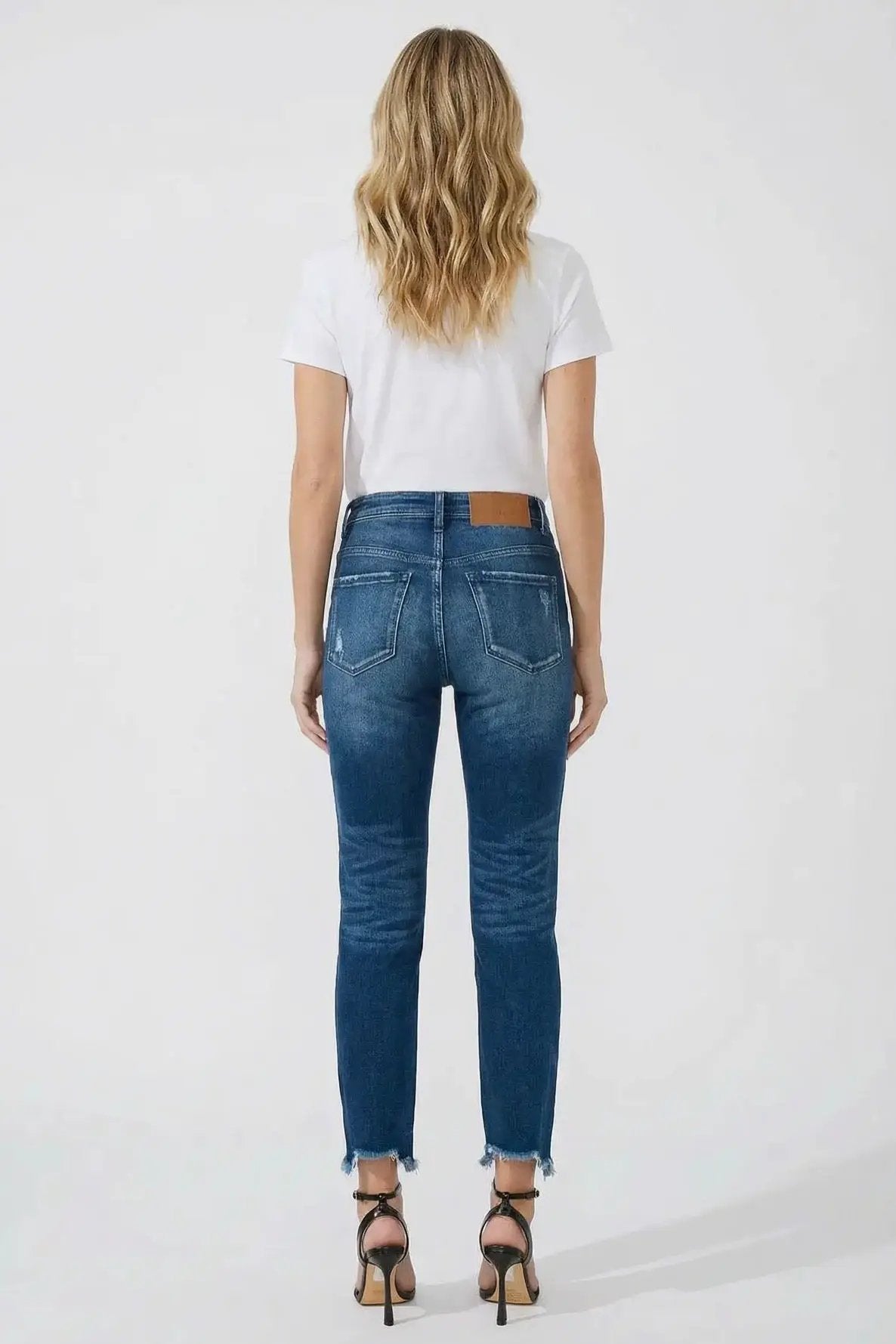 ARTEMIS VINTAGE The Artemis Plus Perfect Sculpted Double Waistband Straight Jeans – Dark Stone Wash - Jeans