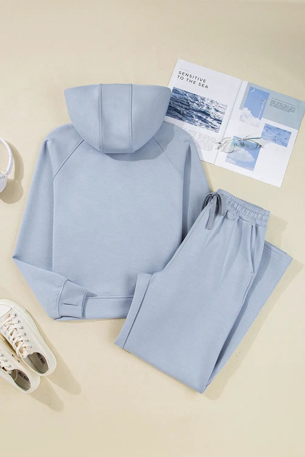 Grateful Threads Boutique Modal Luxe Half Zip Hoodie & Pants Set - Outfit Sets