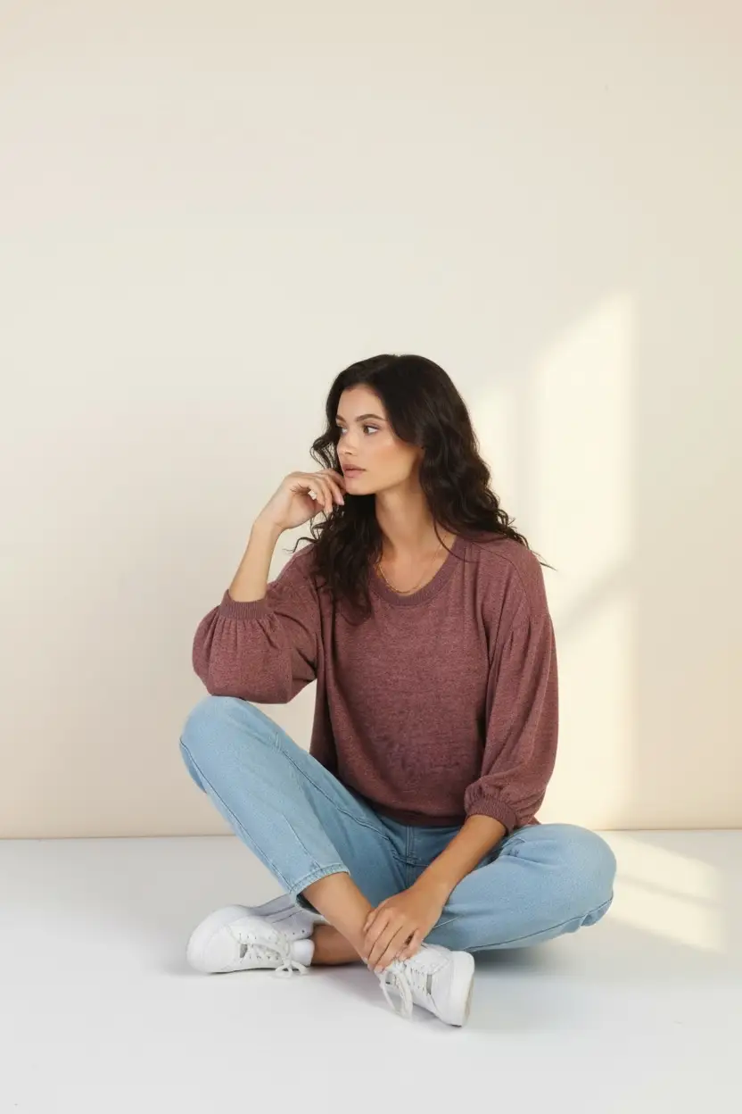 Cherish The Soft Season Puff Sleeve Knit Top - Sweaters