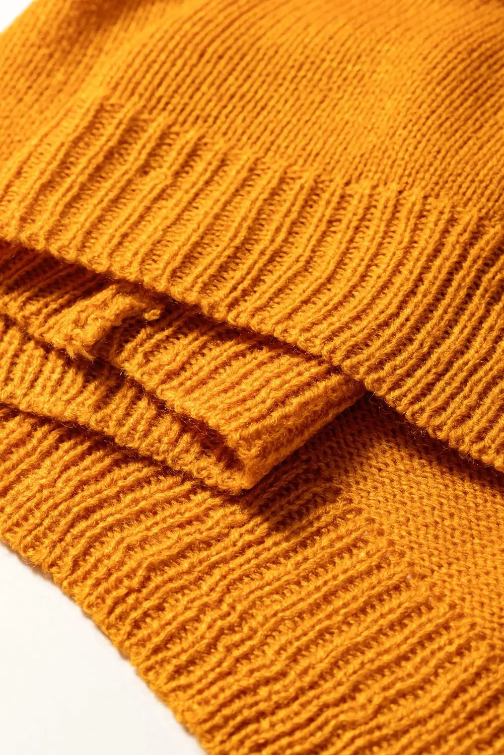 Grateful Threads Boutique Sunset Color Block Pom Pom Open Front Cardigan Sweater - Cardigans Multicolor Pompom Color Block Open Front Cardigan